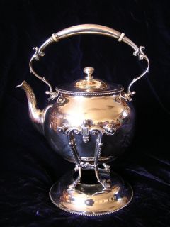 Antique Sterling Silver Tea Kettle 19th Century Bigelow Kennard