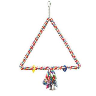 JUMBO TRIANGLE SWING ROPE BIRD TOY parrot cage toys cages cockatoo 