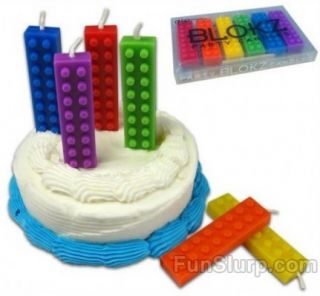 Blokz Party Candles Fun Birthday Candle Great Candles 6 Pack