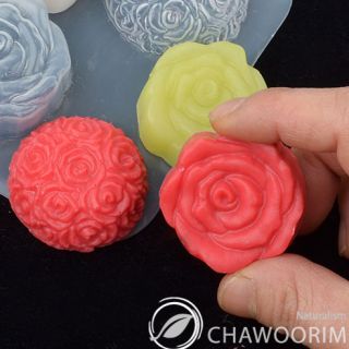 No 79 Mini Rose 2 Flexible Soap Molds Aroma Tarts Molds Candle Molds 