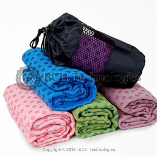 Yoga Towel with Carrying Bag Orange Super Absorbent Ultra Fine 