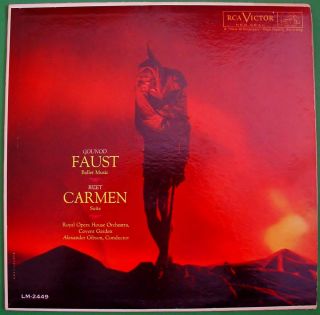 Alexander Gibson Gounod Faust Bizet Carmen RCA Mono 1S Shaded Dog 