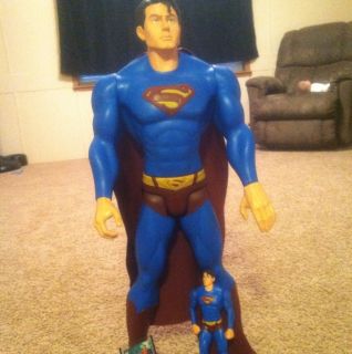 Superman Action Figure   Super Large 30 Inches Tall And Another Figure 