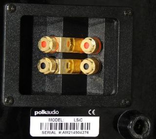 Polk Audio Lsic Black Center Channel Speaker LSI Series w Ring 