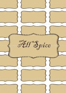 Vintage Apothecary Style Blank Spice Herb Potion Labels
