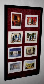 Bill Clinton White House Christmas Card Complete Collection Frame UACC 