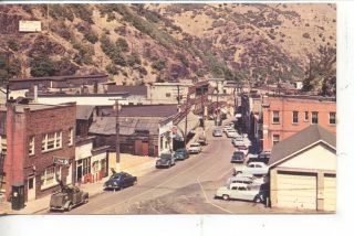 1950s Cars Bingham Canyon Utah Main Street Scene Vintage Postcard 