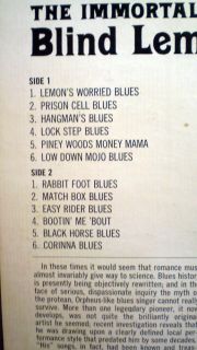 Blind Lemon Jefferson Immortal Milestone Folk Blues LP