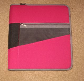 Coupon Organizer Pink Black Zippered Binder Tab Dividers 32 9 Pocket 