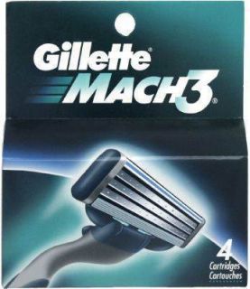 Gillette Mach 3 4 Pack 100 Genuine Blades 