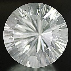   Topaz 12mm concave Round faceted Natural gem November Birthstone clean