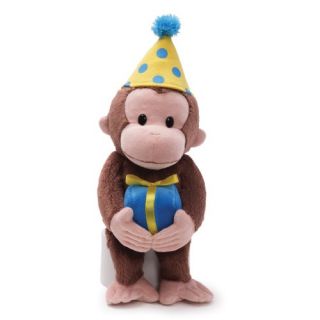 Features of Gund Curious George Dressed for a Birthday 14 Plush