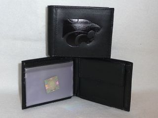 Kansas State Wildcats Leather Bifold Wallet Black CF