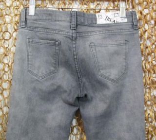 Blank NYC Womens Gray Wash Skinny Leg Distressed Stretch Jeans Sz 25 