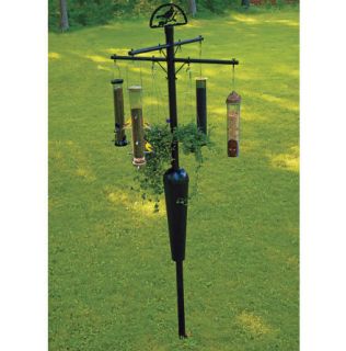 SQUIRREL STOPPER DELUXE BIRD FEEDER POLE AND BAFFLE SQUIRREL PROOF