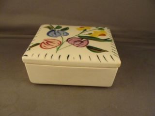 blue ridge southern potteries h p tulips covered box