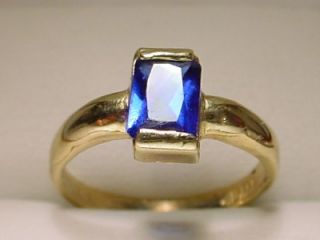   Sapphire Birthstone 10KT Solid Gold My First Baby Bling Ring