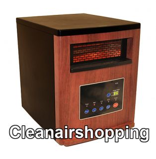 Black Oak Finish Lifesmart 800 Sq ft Quartz Infrared Heater 1500 Watt 