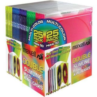Maxell CD 392 Double Slim Color Jewel Case