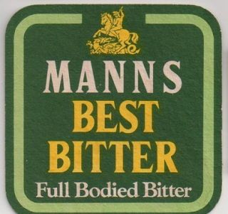 MANNS BEST BITTER BEERCOASTER FROM THE UK 173