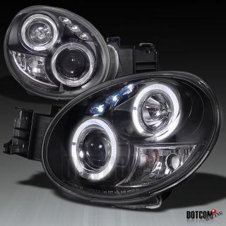JDM Black Dual Halo LED Projector Headlights Impreza