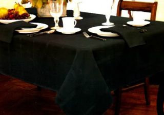 Black Elegance Block Solid Pattern Plaid Fabric Tablecloth Free 