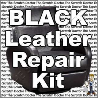 Black Leather Repair Kit Sofa Chair Burns Scuffs Holes