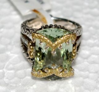 Barbara Bixby Couture Green Amethyst Diamond Jyoti Ring
