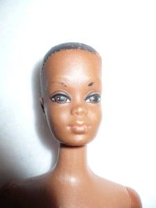 vintage mattel black barbie doll marked 1966