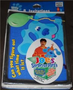 New Blues Clues Birthday Party Invitations 8 Pack Party Express 2002 