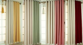 Blackout Curtain Liner 2 Panel Fabric Window Thermal Insulated 5 