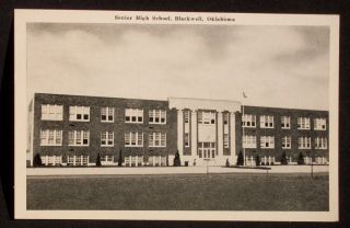 1940s Senior High School Blackwell OK Kay Co Postcard