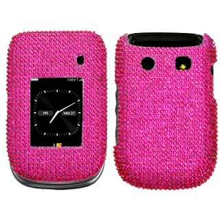 Bling Hard Cover Case for Blackberry Style 9670 Hotpink