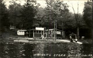 Blaisdell Lake Wrights Store Real Photo Postcard
