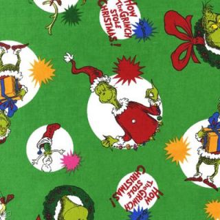 FQ Dr. Seuss How The Grinch Stole Christmas Title Words Green Fat 