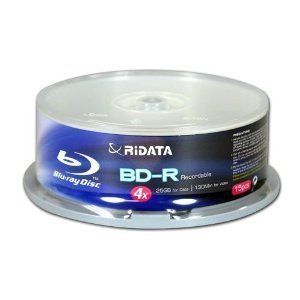 25 pcs Ridata BD R Blu Ray BDR Blank DIsc Inkjet printable 4X 25GB