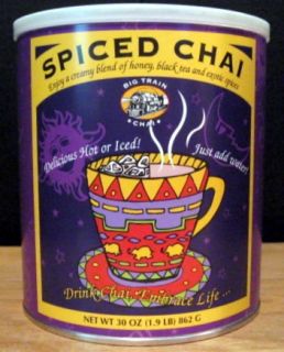 Big Train Chai Vanilla and Spiced Chai 1 9 Pound Cans