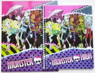 Monster High 2PC Set Folder + Notebook NEW Back To School Supplies   6 