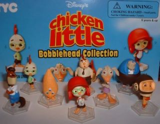 Disney Chicken Little Figure Set of of 8 Bobbleheads