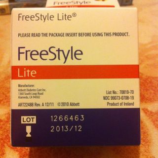 Freestyle Lite Blood Glucose Test Strips