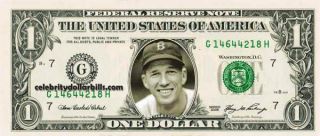 Lefty Grove 2 Celebrity Dollar Bill Uncirculated Mint US Currency 
