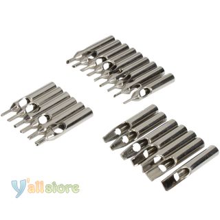   Sizes Lot 304 Stainless Steel Tattoo Nozzle Tips Kit Set Y 11