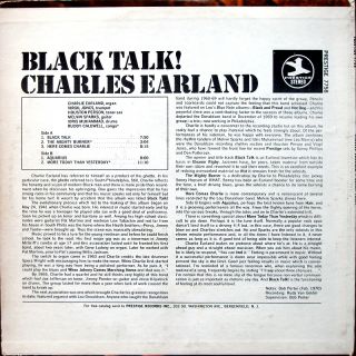 Charles Earland Black Talk LP Prestige PR 7758 ORG US 1970 Funk Jazz 