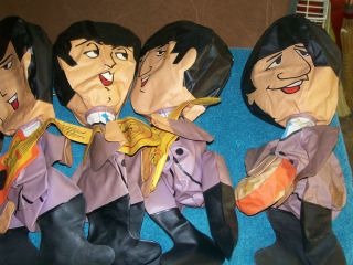 Original 1964 Beatles Blow Up Doll Set of 4