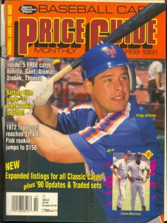 1991 Baseball Price Guide Monthly Frank Thomas Card
