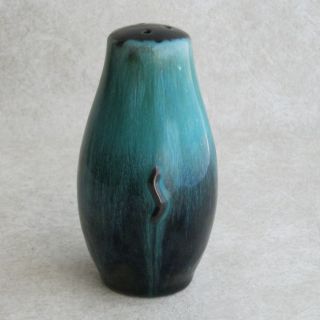 Blue Mountain Pottery Salt Shaker Original Stopper Green Drip Vintage 