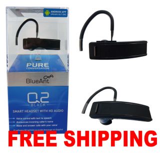 NIB BlueAnt Q2 Smart Bluetooth Headset w HD Audio for Apple Samsung LG 
