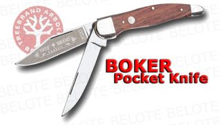 Boker Tree Brand 2 Blade Pocket Knife w Sheath 112020