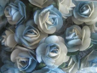 144 Blue Paper Rose Flower Wedding Party Favor Craft
