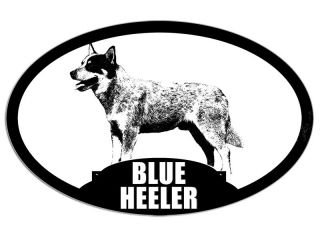 3x5 Oval Blue Heeler Sticker Decal Dog Breed Pet Animal Australian 
